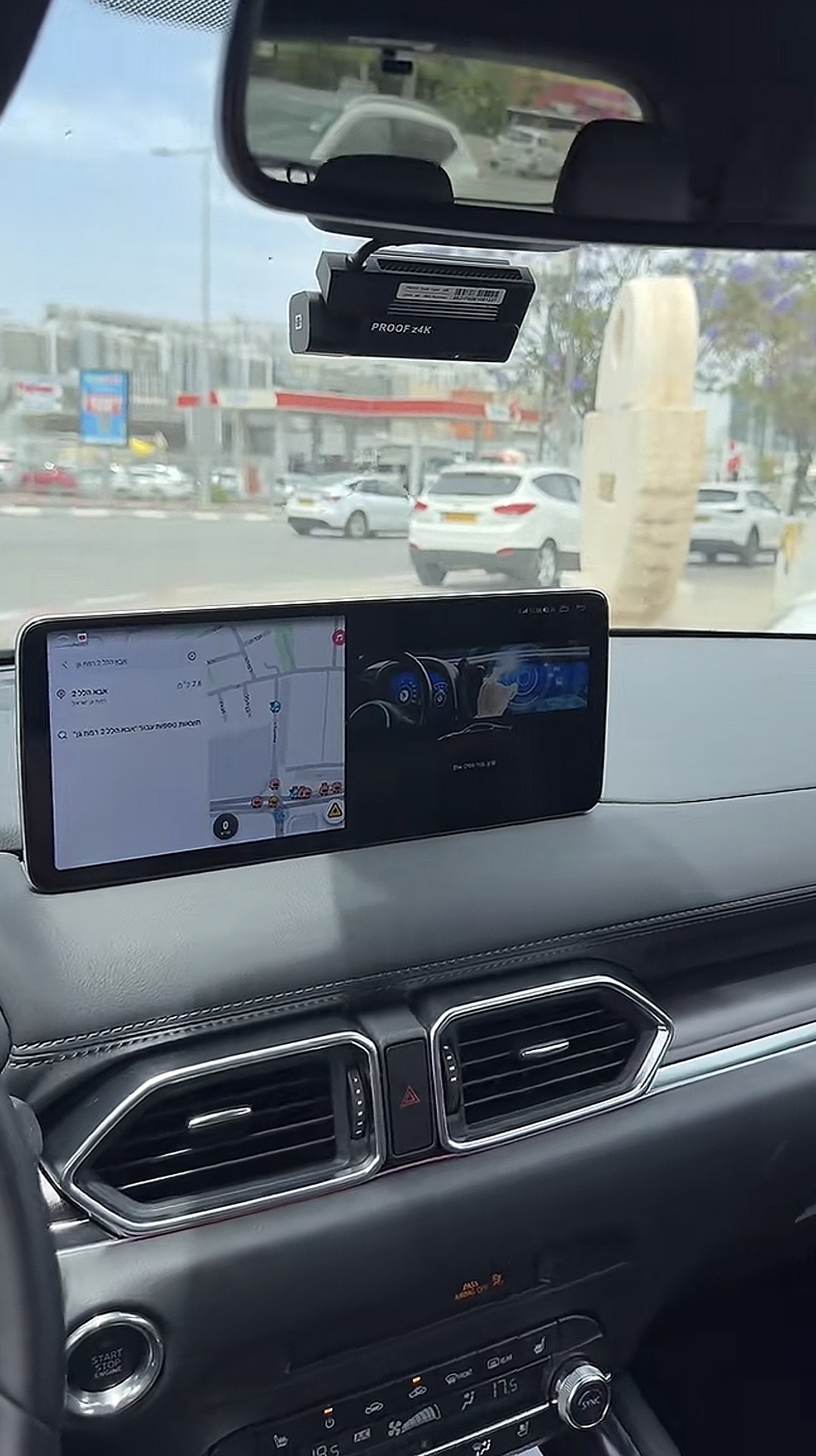תמונת התקנה במאזדה CX-5 2017-2025 מסך 12.3 אינץ