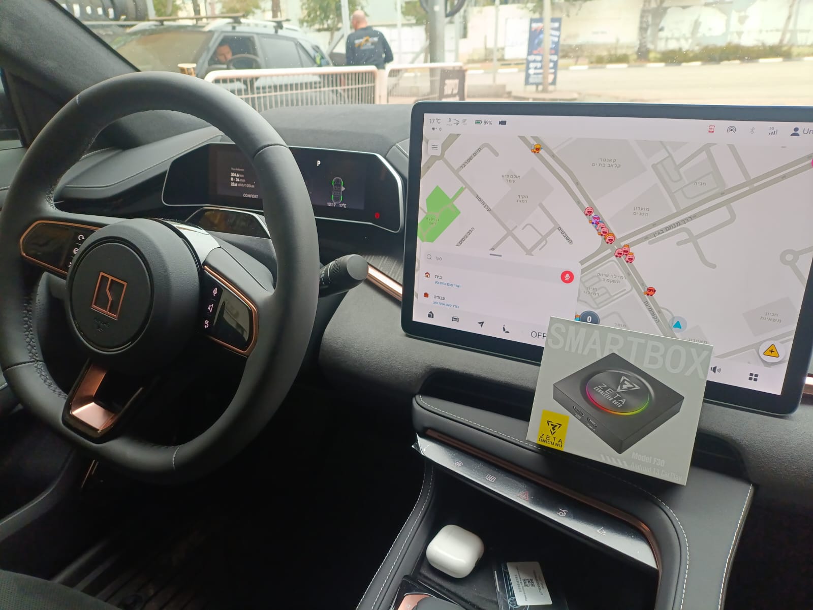 תמונות התקנת קופסת אנדרואיד ZETA Smart Box עם מערכת CarPlay | 8GB RAM / 128GB | זיקר 001 ‏ 2024-2026