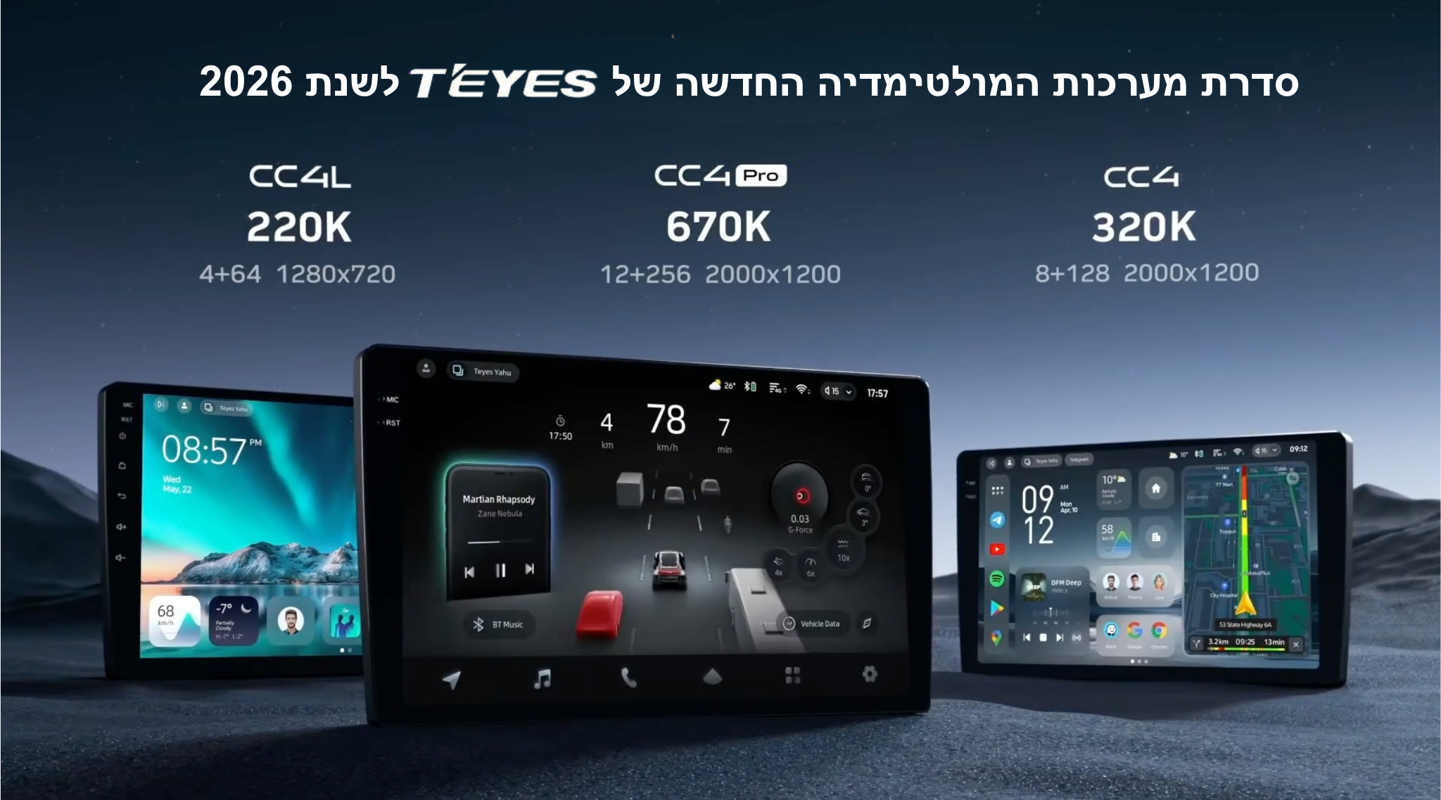 סדרת מערכות המולטימדיה TEYES לשנת 2026