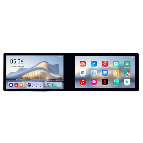 מערכת מולטימדיה אוניברסלית ZETA DUAL לרכב עם מסך כפול 10.1 אינץ׳, Android ו-CarPlay | Dual Screen Android CarPlay Car Radio Stereo