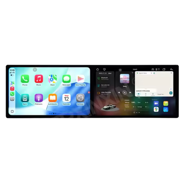 מערכת מולטימדיה אוניברסלית ZETA DUAL לרכב עם מסך כפול 11.5 אינץ׳, Android ו-CarPlay | Dual Screen Android CarPlay Car Radio Stereo**