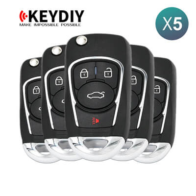KeyDiy KD אוניברסלי Remote B Series GM Type עם 4 כפתורים B22-4 5Pcs מארז
