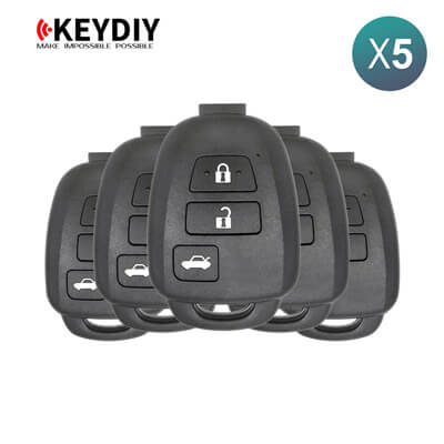 KeyDiy KD אוניברסלי Remote B Series Toyota Type עם 3 כפתורים B35-3 5Pcs מארז