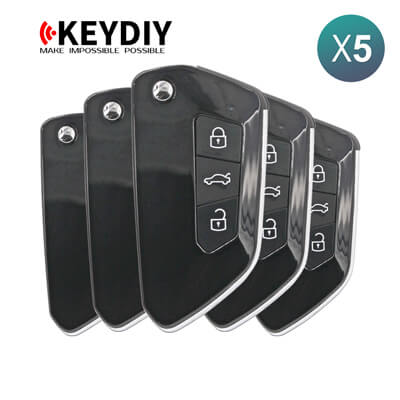 KeyDiy KD אוניברסלי Remote NB Series Volkswagen Type עם 3 כפתורים NB33 5Pcs מארז