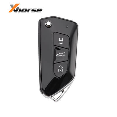 Xhorse VVDI Key Tool Volkswagen Style Wired שלט מתקפל, 3 כפתורים XKGA83EN