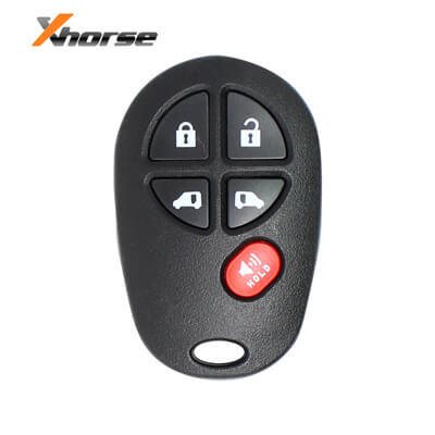 Xhorse VVDI Key Tool Toyota Style Wired שלט לרכב, 5 כפתורים XKTO08EN