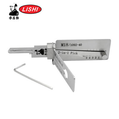 מקורי Lishi M18 2-in-1 Pick & Decoder ל Master Pad Lock Lishi Tool Anti Glare