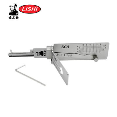 מקורי Lishi SC4-AG 2-in-1 Pick & Decoder ל Schlage Residential Lishi Tool Anti Glare