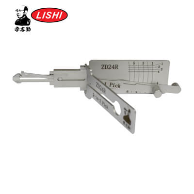 מקורי Lishi ZD24R-AG 2-in-1 Pick & Decoder ל Yamaha Honda Piaggio Aprilia Motorcycle Lishi Tool Anti Glare