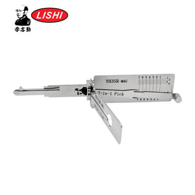 מקורי Lishi YH35R Extended Length 2-in-1 Pick & Decoder ל Yamaha Lishi Tool עם Magetic Gate