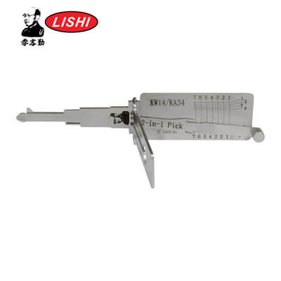 מקורי Lishi KW14 / KA34 2-in-1 Pick & Decoder ל Kawasaki Lishi Tool Anti Glare