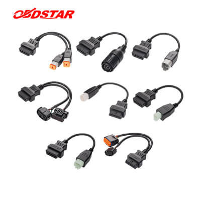 OBDStar Motorcycle כבל Set of 8 Cables ל OBDSTAR G3 Programmer - Support key programing & diagnostic