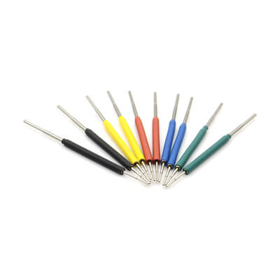 Micro Chip Test Leads Clips 10Pcs Set עם Wires