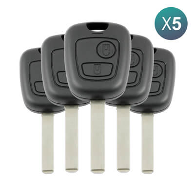Citroen C2, C3 2002+ מפתח שלט, 2 כפתורים 6554RJ 433MHz, VA2 5Pcs מארז