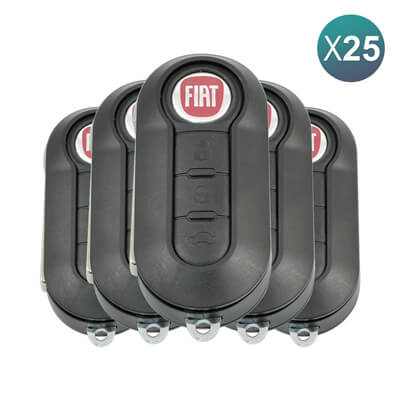 Fiat 2005-2017 שלט מתקפל כיסוי, 3 כפתורים, SIP22 25Pcs מארז