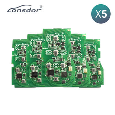 Lonsdor LT20-10 כרטיס אלקטרוני למפתח חכם 8A+4D ל Toyota תדר מתכוונן 5 כפתורים 5Pcs מארז