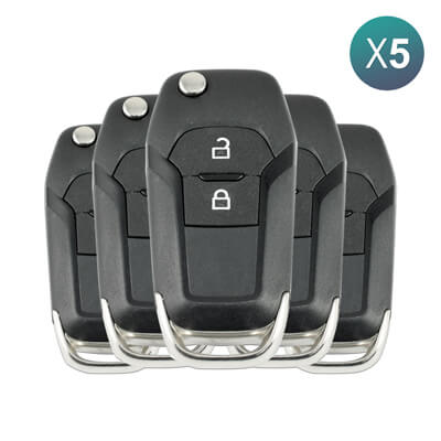 Ford Mondeo 2014-2019 שלט מתקפל, 2 כפתורים EB3T-15K601-BA 433MHz, HU101 5Pcs מארז