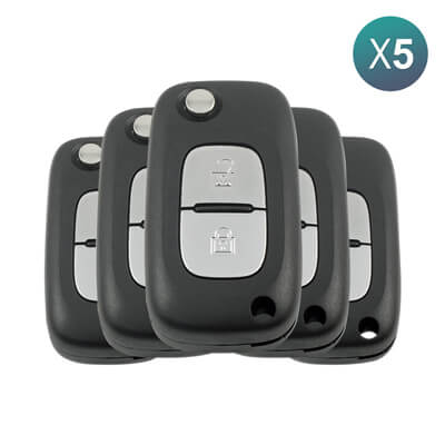 Renault Clio3, Kangoo, Master 2006+ שלט מתקפל, 2 כפתורים, 433MHz 5Pcs מארז