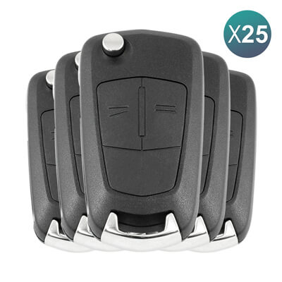Opel 2004-2012 שלט מתקפל כיסוי, 2 כפתורים, HU100 25Pcs מארז