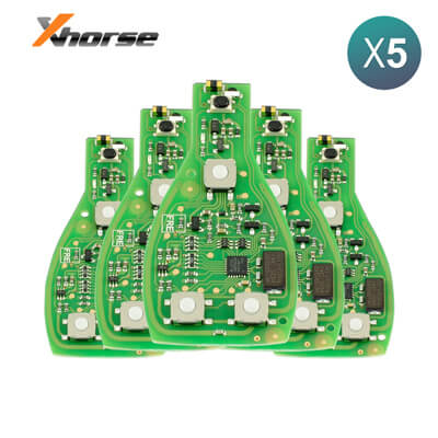 Xhorse VVDI Mercedes Benz מפתח חכם, 4 כפתורים, 315MHz - 433MHz Adjustable 5Pcs מארז