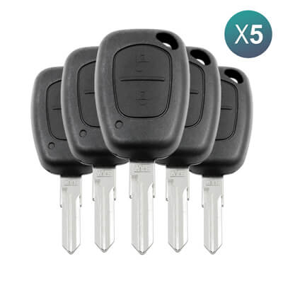 Renu Kangoo 2003+ מפתח שלט, 2 כפתורים 8200008231 8200258486 433MHz, VAC102 5Pcs מארז