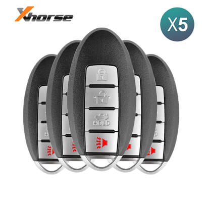 Xhorse אוניברסלי מפתח חכם XSNIS2EN Nissan Style 4 כפתורים 5Pcs מארז