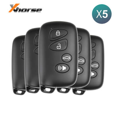Xhorse אוניברסלי מפתח חכם XSTO03EN Toyota Style XM38 4 כפתורים 5Pcs מארז