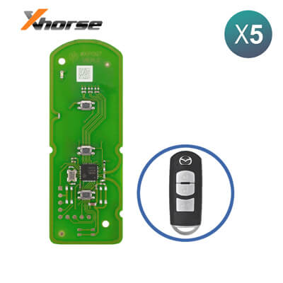 Xhorse XZMZD6EN Special כרטיס למפתח חכם עם 3 כפתורים ל Mazda Cars 5Pcs מארז