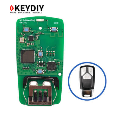 KeyDiy KD Audi MLB כרטיס למפתח חכם 4 כפתורים MLB26-4 433MHz (OEM Solution)
