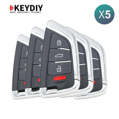 KeyDiy KD אוניברסלי מפתח חכם ZB Series Bmw Type עם 4 כפתורים ZB02-4 5Pcs מארז