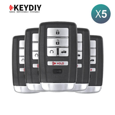 KeyDiy KD אוניברסלי מפתח חכם ZB Series Honda Type עם 5 כפתורים ZB14-5 5Pcs מארז
