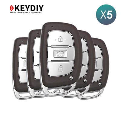 KeyDiy KD אוניברסלי מפתח חכם ZB Series Hyundai Type עם 3 כפתורים ZB33-3 5Pcs מארז