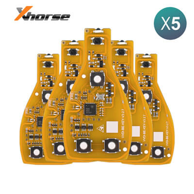 Xhorse VVDI Mercedes Benz מפתח חכם, 4 כפתורים, 315MHz - 433MHz Adjustable ללא Points 5Pcs מארז
