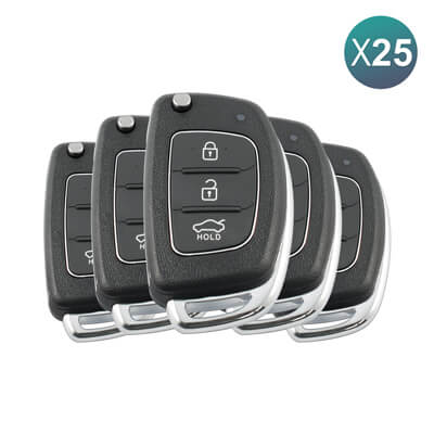 Hyundai 2013+ שלט מתקפל כיסוי, 3 כפתורים, HYN17 25Pcs מארז