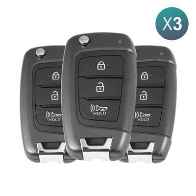 מקורי Hyundai Venue 2020-2022 שלט מתקפל, 3 כפתורים 95430-K2500 433MHz, SY5FD1GRGE03 3Pcs מארז