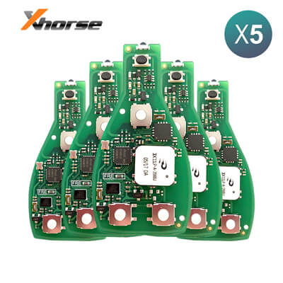 Xhorse Mercedes Benz FBS3 מפתח חכם עם Keyless Go 4 כפתורים 315MHz - 433MHz W204 W212 W164 W221 5Pcs מארז