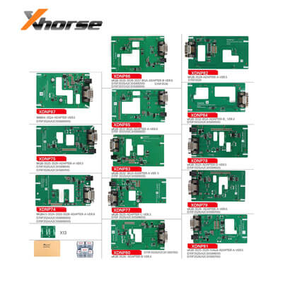 Xhorse XDNPM3GL MQB48 Solder Free Adapters Full Package 13 Pieces ל VVDI Prog, Multi Prog and VVDI Key Tool Plus XDNPM3GL
