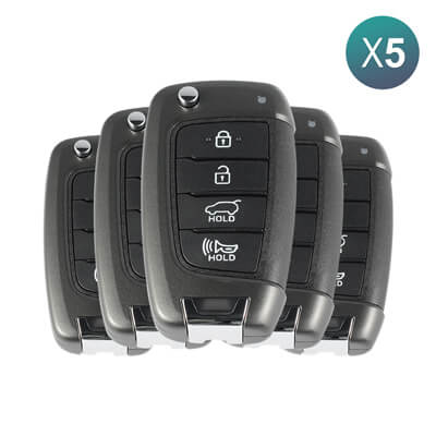 מקורי Hyundai Tucson 2021-2023 שלט מתקפל, 4 כפתורים 95430-N9010 433MHz, TQ8-RKE-4F40 5Pcs מארז