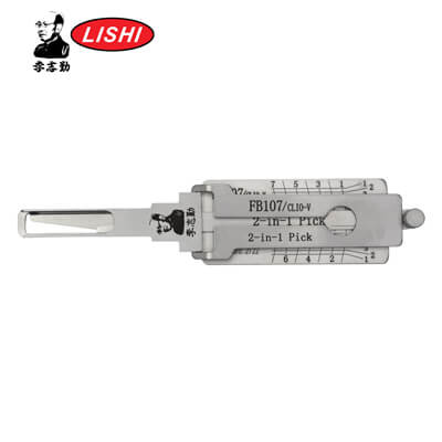 מקורי Lishi Renault FB107/CLIO-5 AG 2-in-1 Pick & Decoder ל Renault Lishi Tool Anti Glare