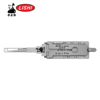 מקורי Lishi HU198-4 Depths 2-in-1 Pick & Decoder ל Ford 2021+ Lishi Tool Anti Glare