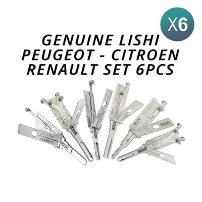מקורי Lishi Peugeot & Renault Kit of 6 Pick / Decoder Tools