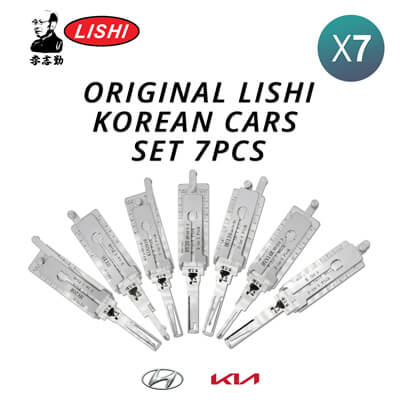 מקורי Lishi Hyundai & Kia Kit of 7 Pick / Decoder Tools עם Free Shipping