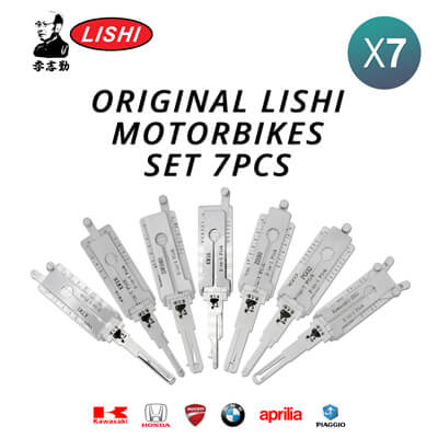 מקורי Lishi Motorbikes Kit of 7 Pick / Decoder Tools עם Free Shipping